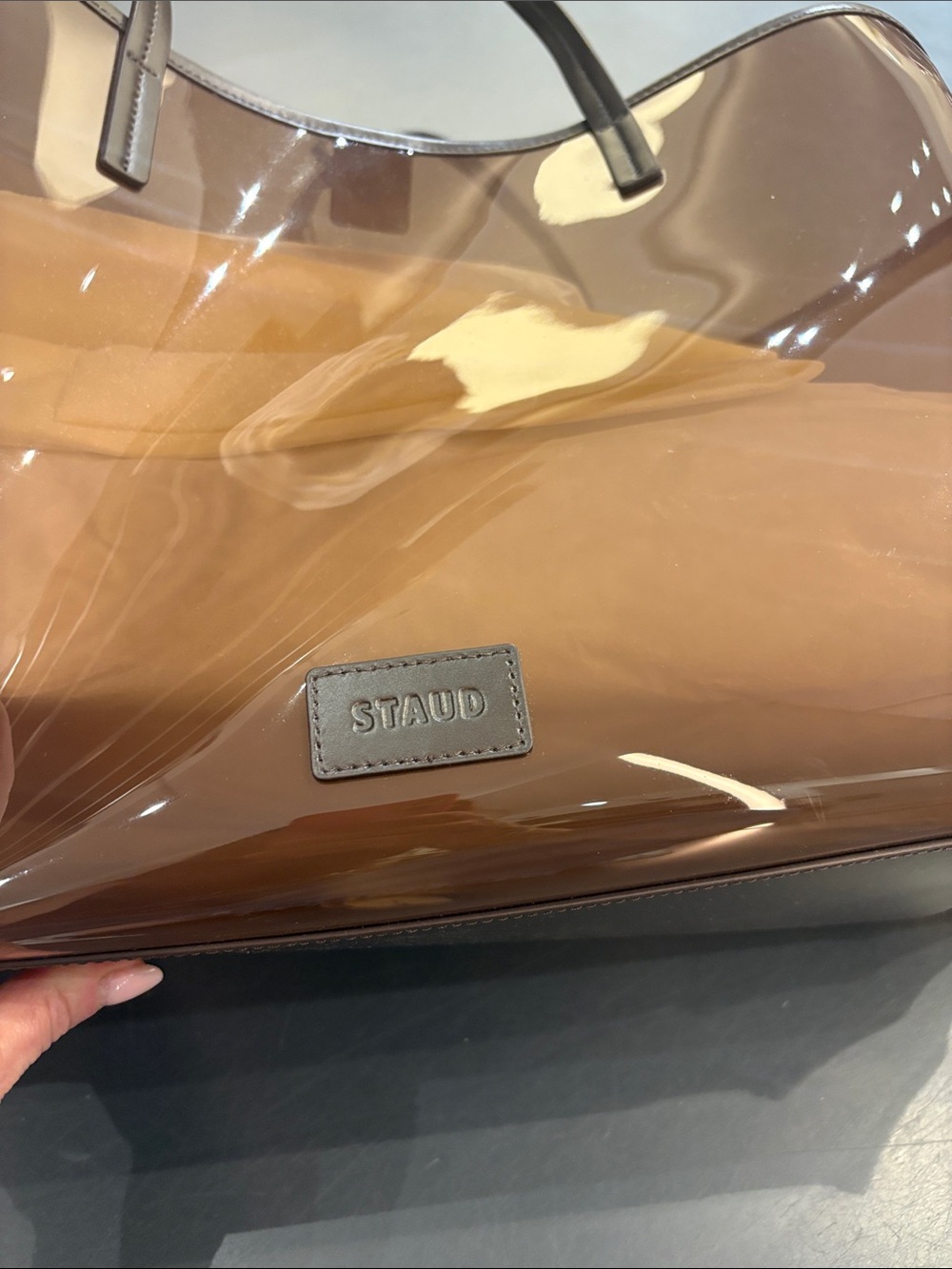 STAUD  Christos large espresso Tote with pouch NWT - Picture 7 of 7